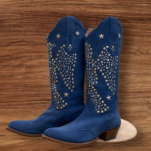 American Rebel Elvis Presley Blue Suede‎ Collection Cowboy Boots, size 8.5 - Picture 4 of 16
